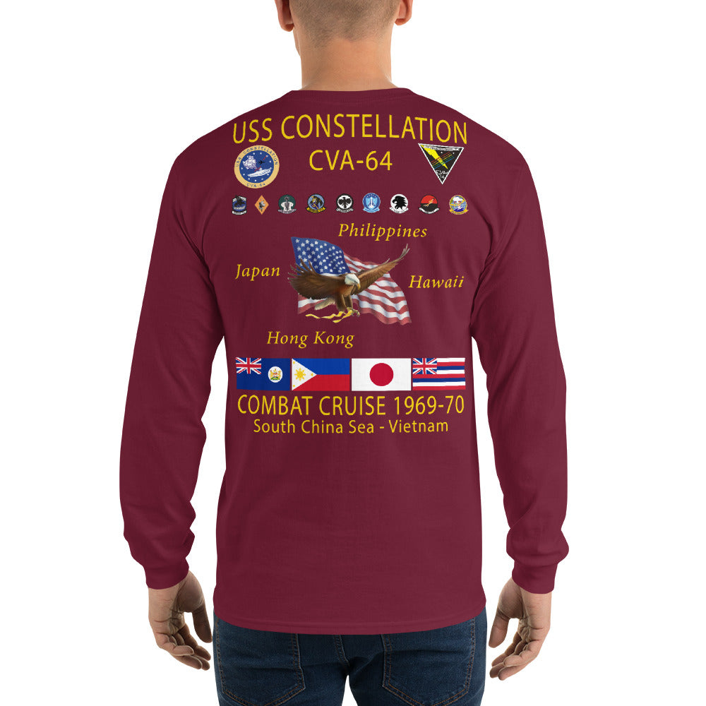 USS Constellation (CVA-64) 1969-70 Long Sleeve Cruise Shirt