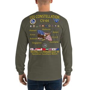 USS Constellation (CV-64) 1999 Long Sleeve Cruise Shirt