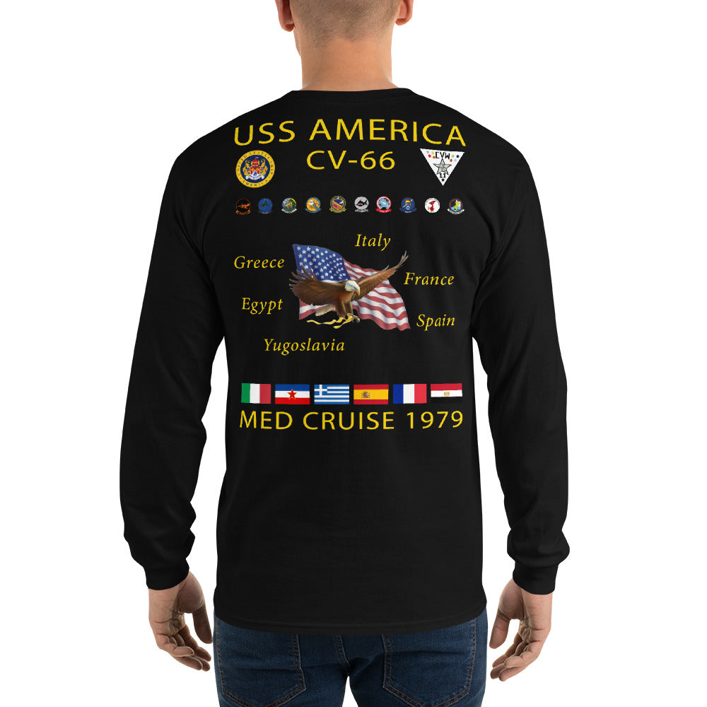 USS America (CV-66) 1979 Long Sleeve Cruise Shirt