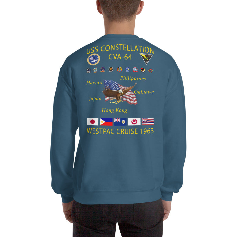 USS Constellation (CVA-64) 1963 Cruise Sweatshirt