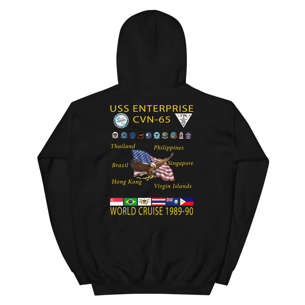 USS Enterprise (CVN-65) 1989-90 Cruise Hoodie