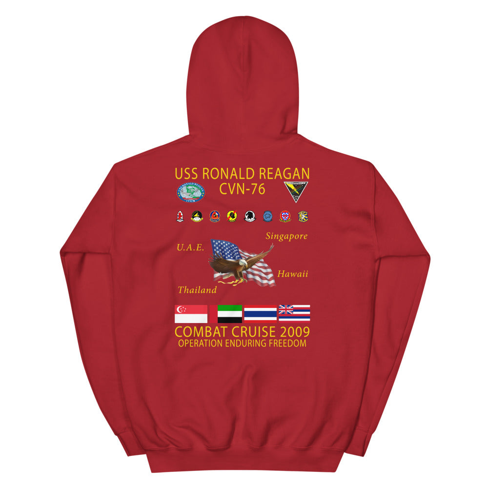 USS Ronald Reagan (CVN-76) 2009 Cruise Hoodie