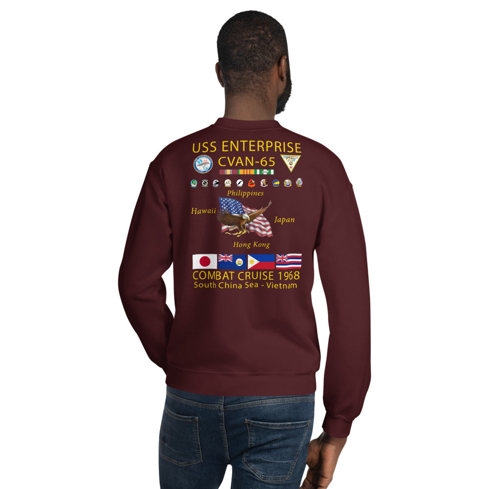 USS Enterprise (CVAN-65) 1968 Cruise Sweatshirt