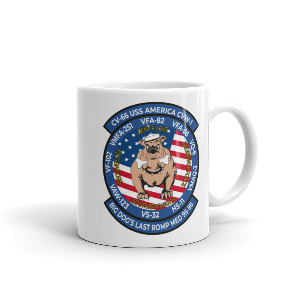 USS America (CV-66) Big Dog's Last Romp 1995-96 Mug