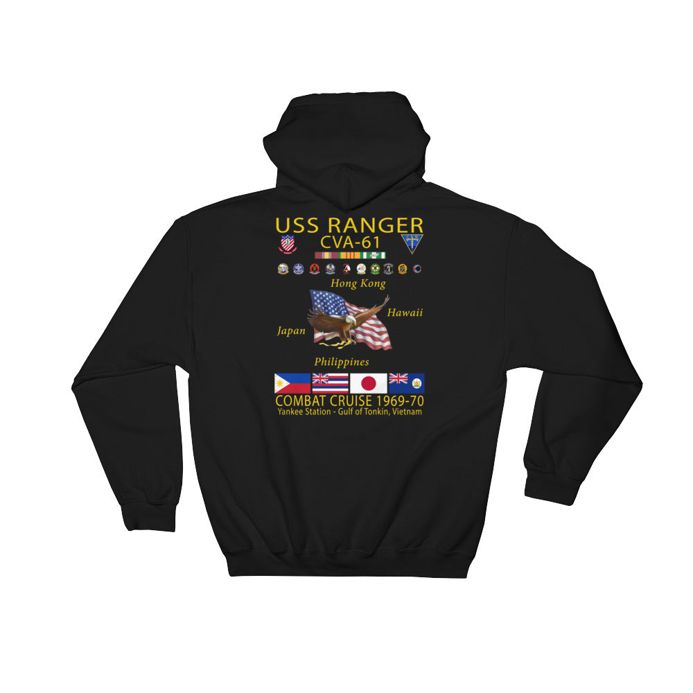 USS Ranger (CVA-61) 1969-70 Cruise Hoodie
