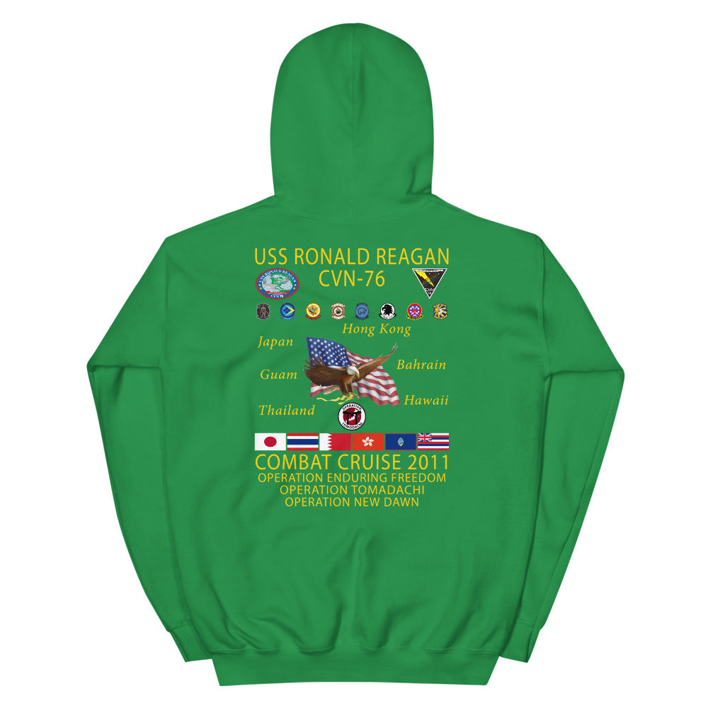USS Ronald Reagan (CVN-76) 2011 Cruise Hoodie
