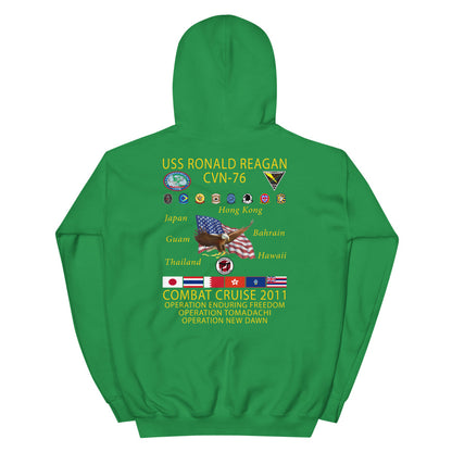 USS Ronald Reagan (CVN-76) 2011 Cruise Hoodie