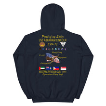 Load image into Gallery viewer, USS Abraham Lincoln (CVN-72) 1991 Cruise Hoodie - FAMILY
