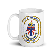 Load image into Gallery viewer, USS Oldendorf (DD-972) Ship&#39;s Crest Mug