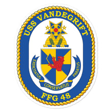 Load image into Gallery viewer, USS Vandergrift (FFG-48) Ship&#39;s Crest Vinyl Sticker