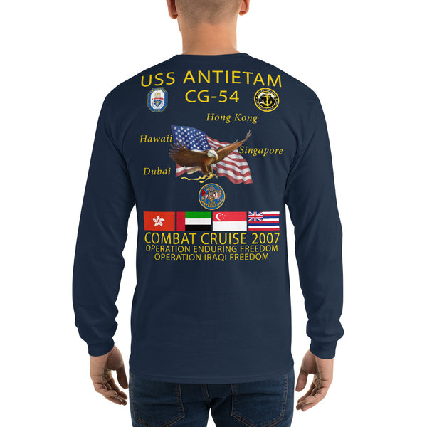 USS Antietam (CG-54) 2007 Long Sleeve Cruise Shirt