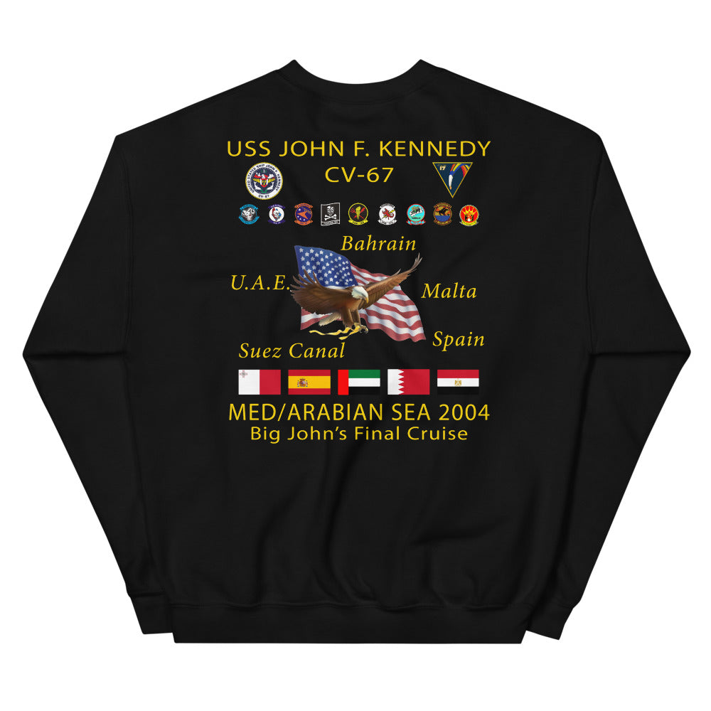 USS John F. Kennedy (CV-67) 2004 Final Cruise Sweatshirt