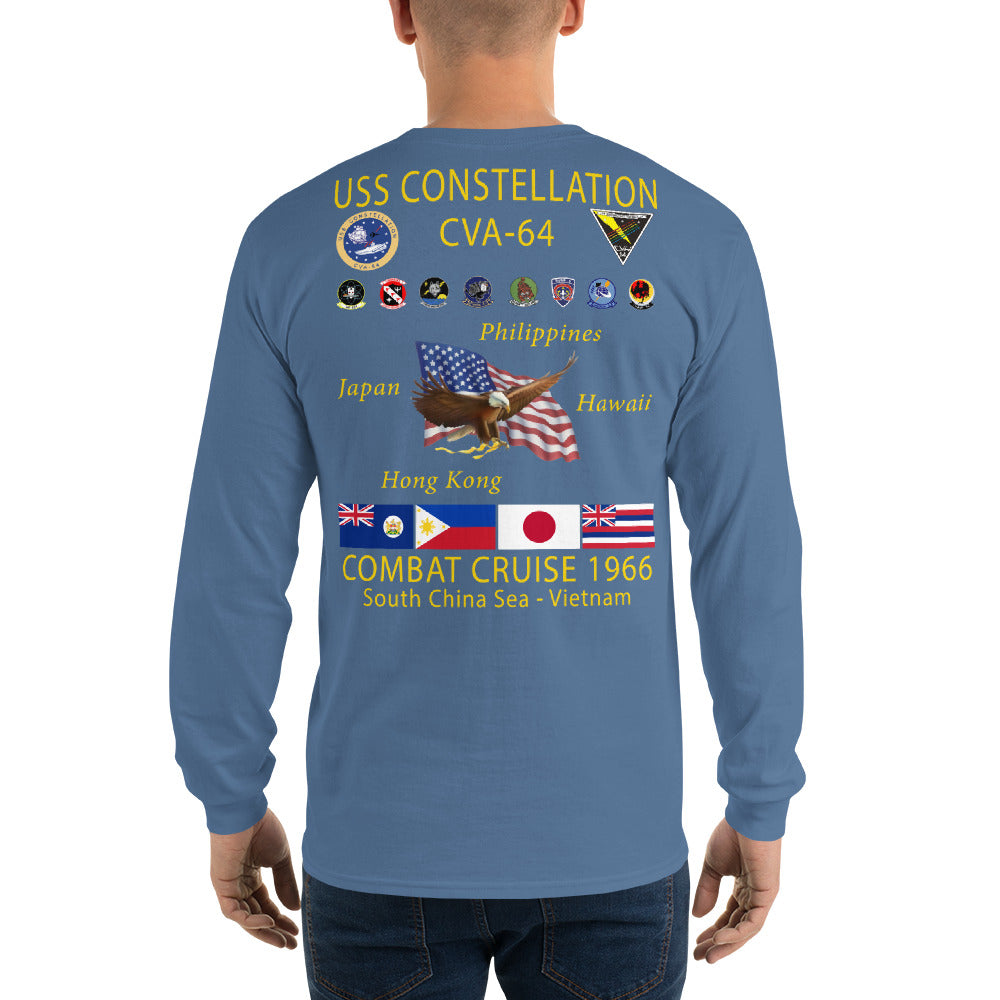 USS Constellation (CVA-64) 1966 Long Sleeve Cruise Shirt