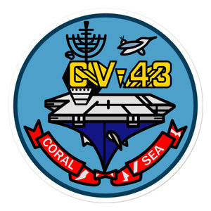 USS Coral Sea (CV-43) Ship's Crest Vinyl Sticker