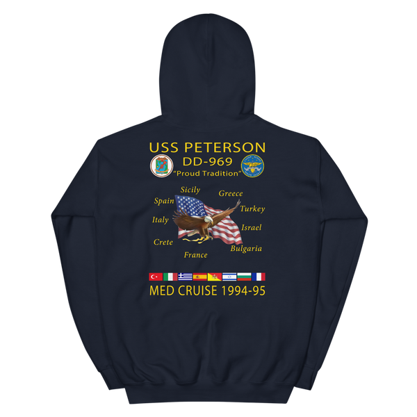 USS Peterson (DD-969) 1994-95 Cruise Hoodie