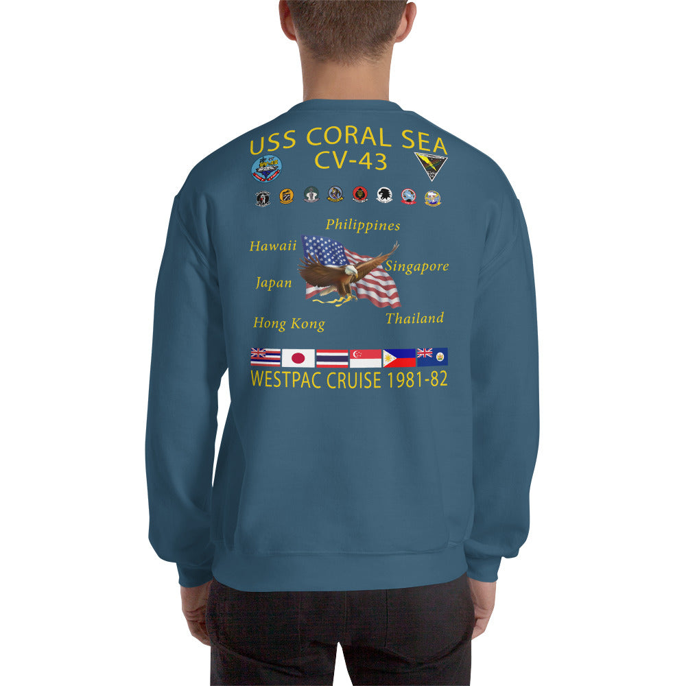 USS Coral Sea (CV-43) 1981-82 Cruise Sweatshirt
