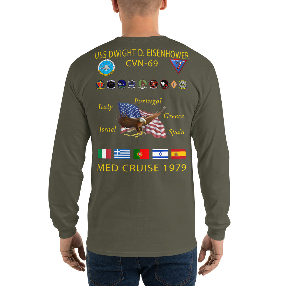 USS Dwight D. Eisenhower (CVN-69) 1979 Long Sleeve Cruise Shirt