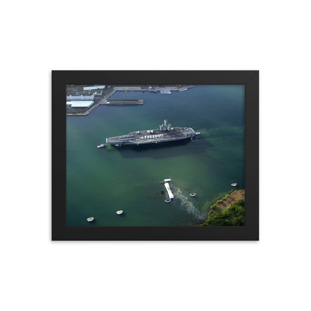 USS Nimitz (CVN-68) Framed Ship Photo - Pearl Harbor