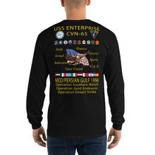 Load image into Gallery viewer, USS Enterprise (CVN-65) 1996 Long Sleeve Cruise Shirt