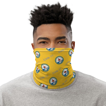 USS George H.W. Bush (CVN-77) w/ hull number Neck Gaiter - Gold