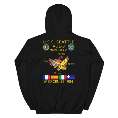 USS Seattle (AOE-3) 1984 Cruise Hoodie - CUSTOM