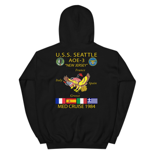 USS Seattle (AOE-3) 1984 Cruise Hoodie - CUSTOM