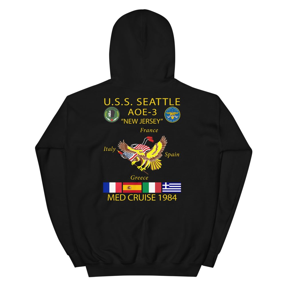 USS Seattle (AOE-3) 1984 Cruise Hoodie - CUSTOM