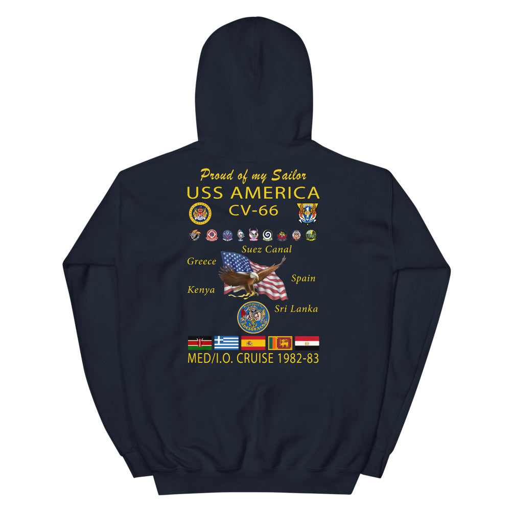USS America (CV-66) 1982-83 Cruise Hoodie - FAMILY