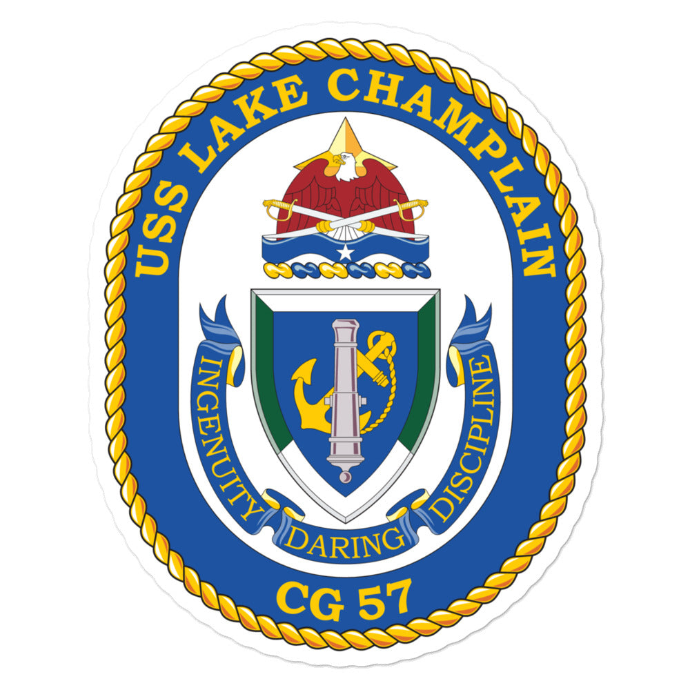 USS Lake Champlain (CG-57) Ship's Crest Vinyl Sticker