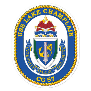 USS Lake Champlain (CG-57) Ship's Crest Vinyl Sticker