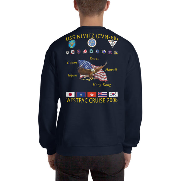 USS Nimitz (CVN-68) 2008 Cruise Sweatshirt