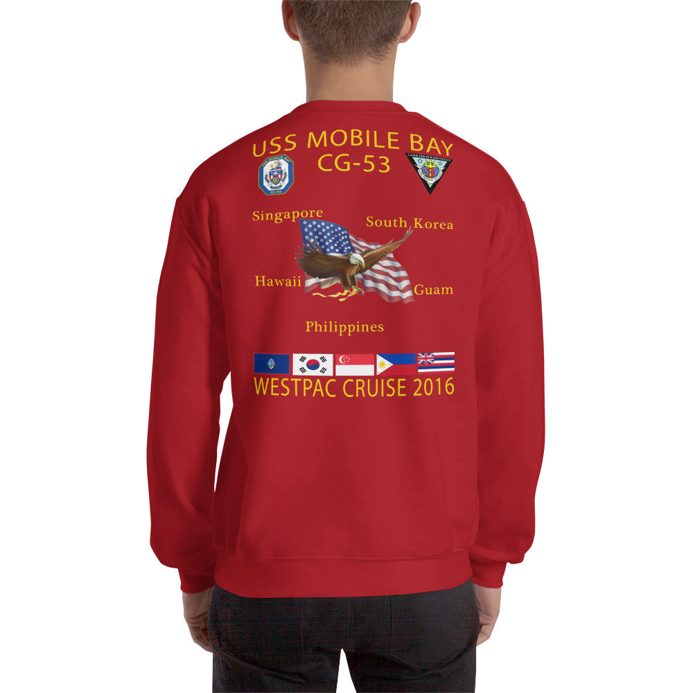 USS Mobile Bay (CG-53) 2016 Cruise Sweatshirt