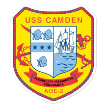 Load image into Gallery viewer, USS Camden (AOE-2) Ship&#39;s Crest Vinyl Sticker