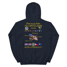 Load image into Gallery viewer, USS Constellation (CV-64) 1987 Cruise Hoodie - FAMILY