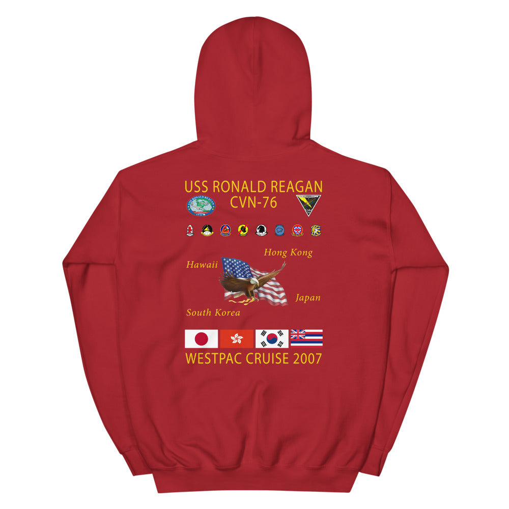 USS Ronald Reagan (CVN-76) 2007 Cruise Hoodie