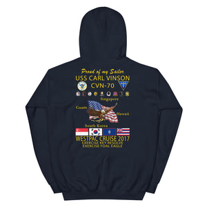 USS Carl Vinson (CVN-70) 2017 Cruise Hoodie - FAMILY