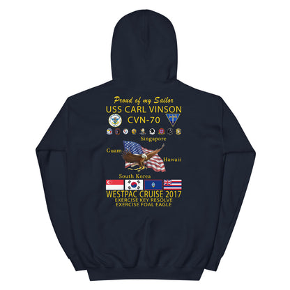 USS Carl Vinson (CVN-70) 2017 Cruise Hoodie - FAMILY