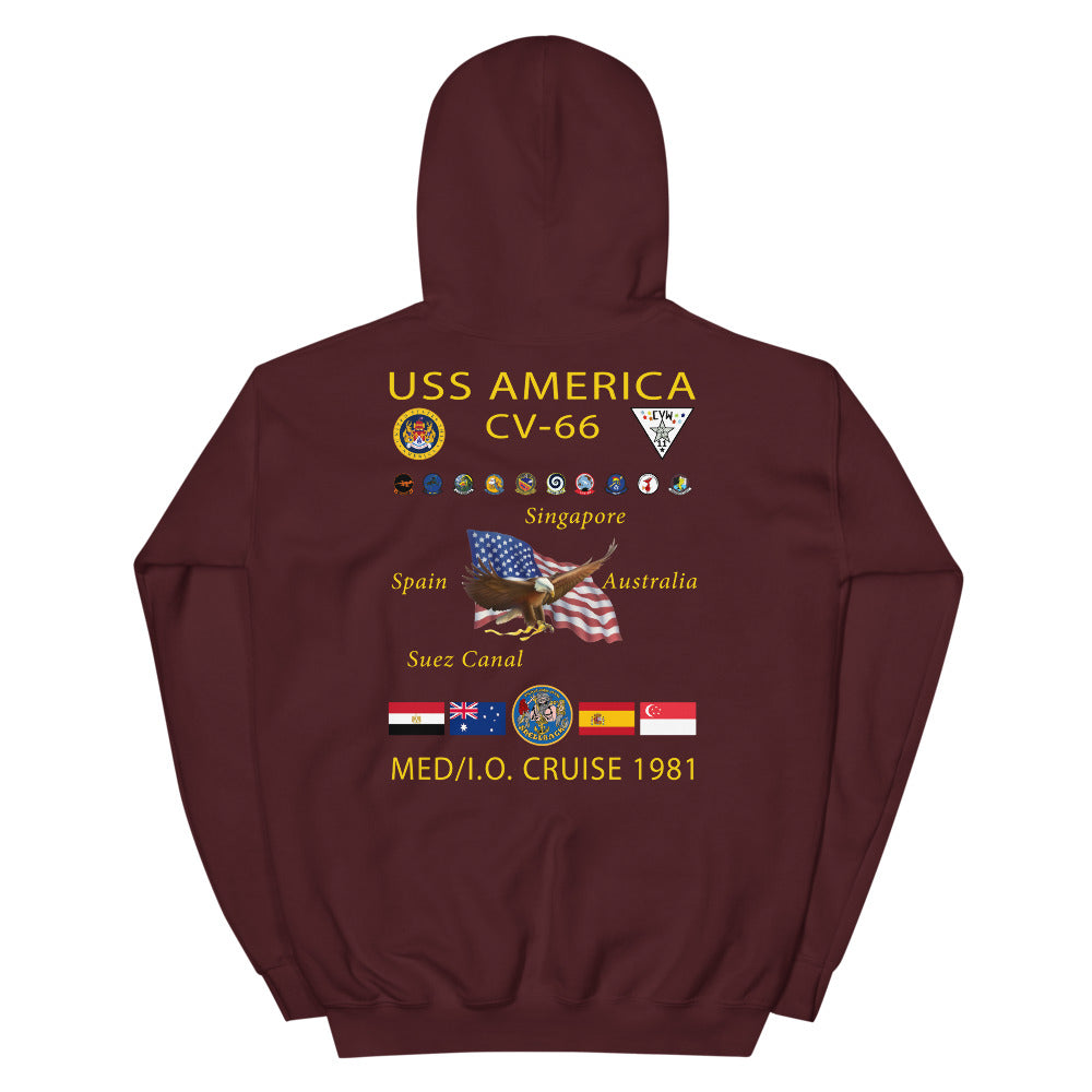 USS America (CV-66) 1981 Cruise Hoodie