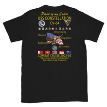 Load image into Gallery viewer, USS Constellation (CV-64) 2002-03 Cruise Shirt - FAMILY
