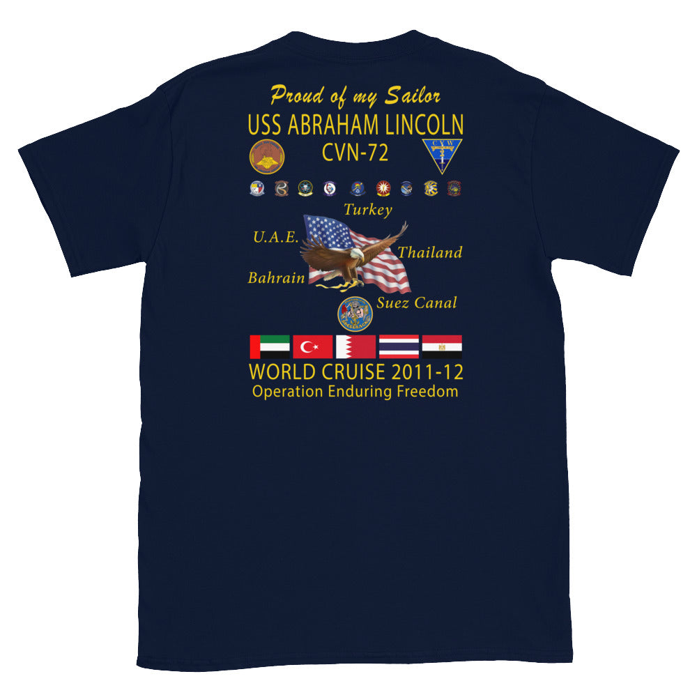 USS Abraham Lincoln (CVN-72) 2011-12 Cruise Shirt - Family