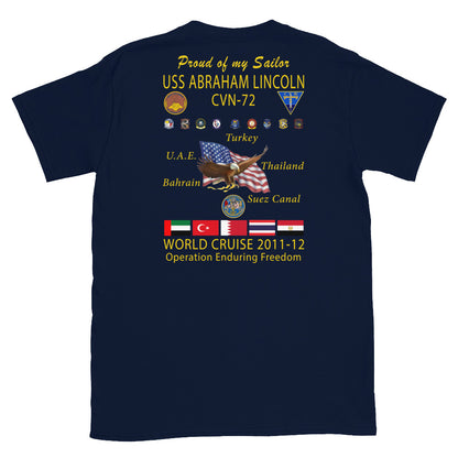 USS Abraham Lincoln (CVN-72) 2011-12 Cruise Shirt - Family