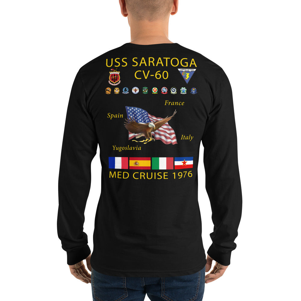USS Saratoga (CV-60) 1976 Long Sleeve Cruise Shirt