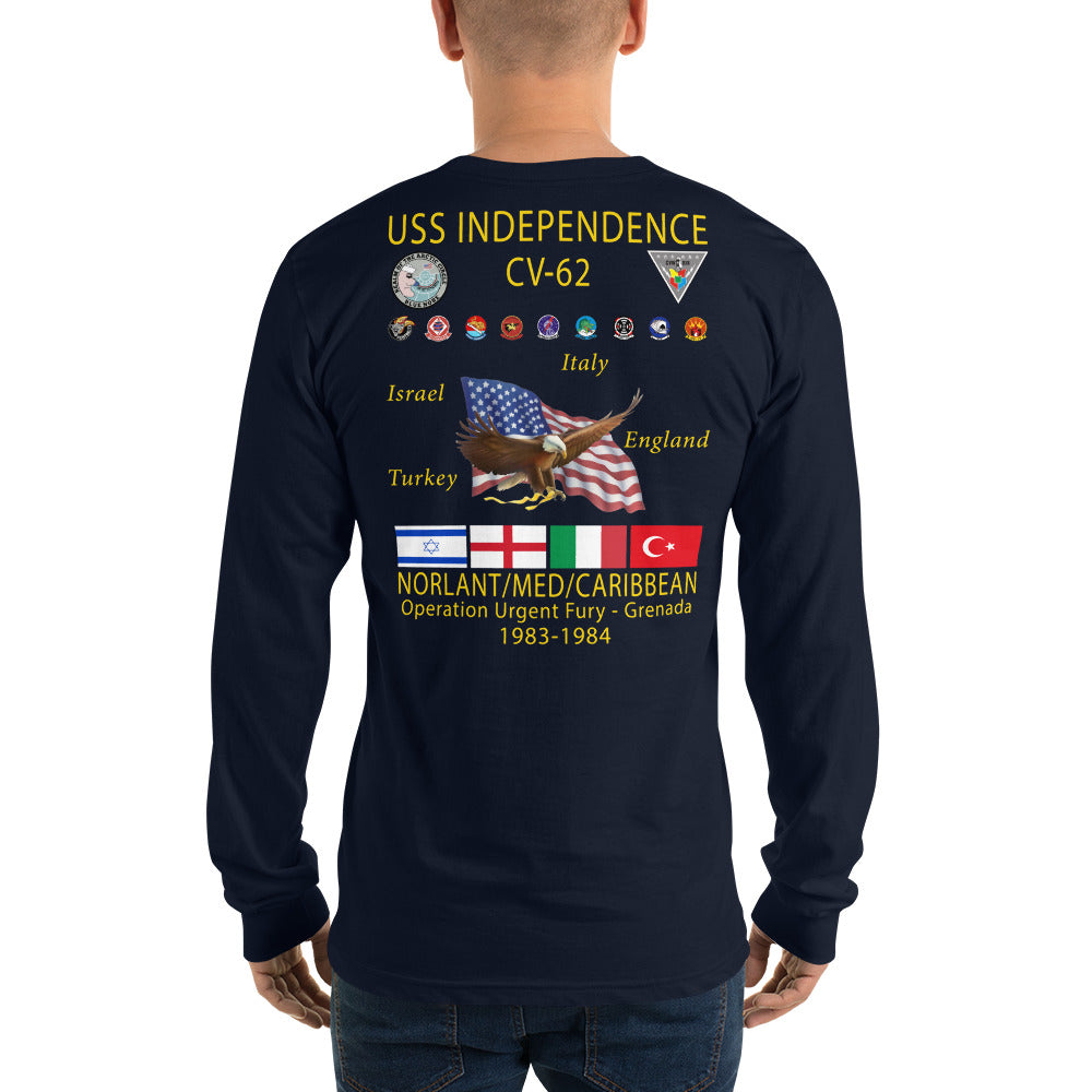 USS Independence (CV-62) 1983-84 Long Sleeve Cruise Shirt
