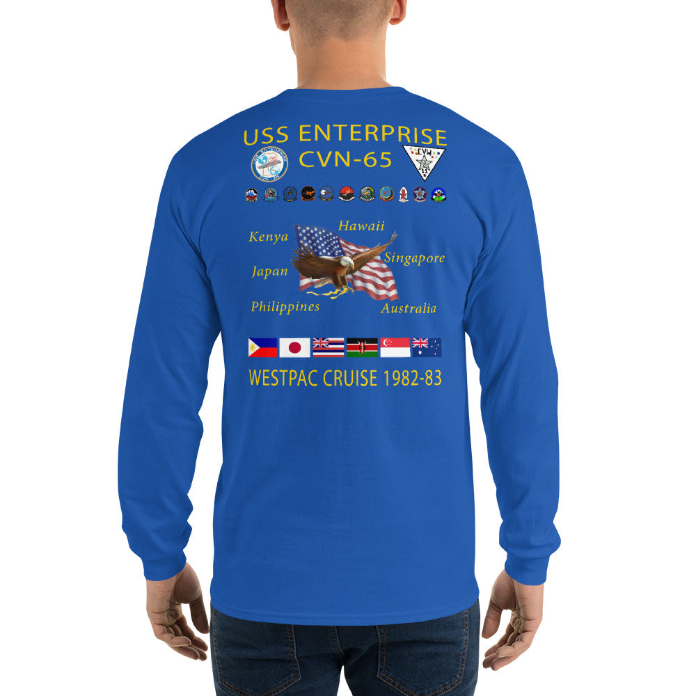 USS Enterprise (CVN-65) 1982-83 Long Sleeve Cruise Shirt