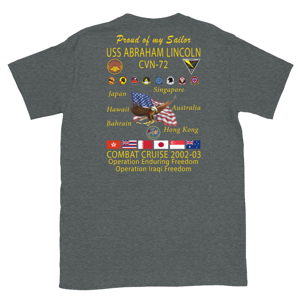 USS Abraham Lincoln (CVN-72) 2002-03 Cruise Shirt - Family