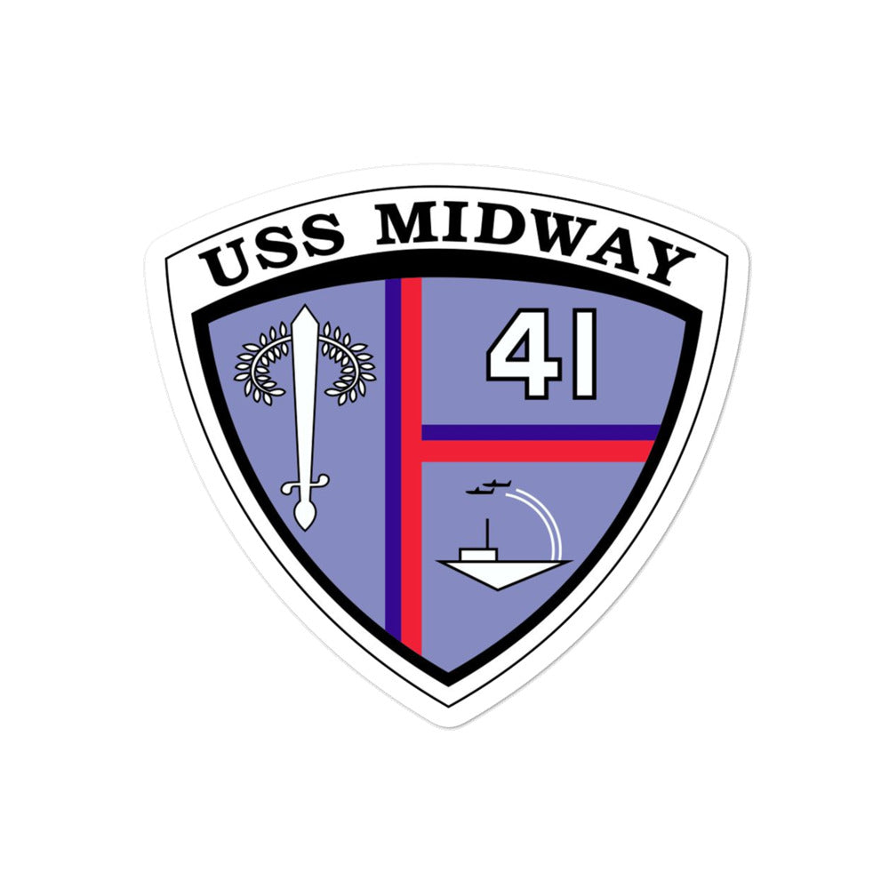 USS Midway (CVA/CV-41) Ship's Crest Vinyl Sticker