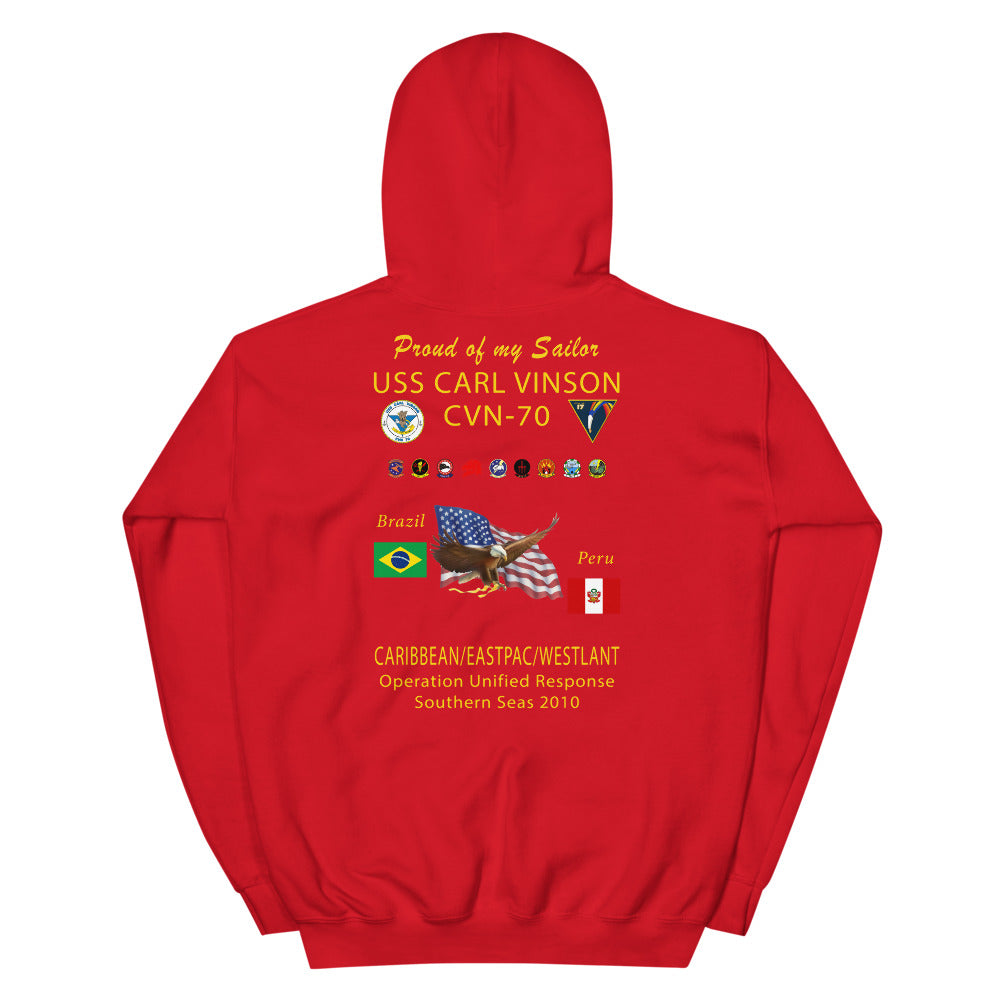 USS Carl Vinson (CVN-70) 2010 Cruise Hoodie - FAMILY