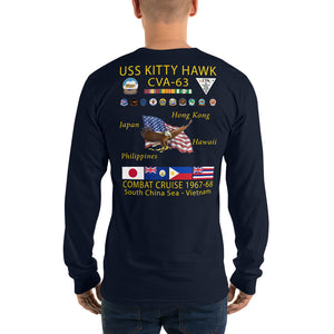 USS Kitty Hawk (CVA-63) 1967-68 Long Sleeve Cruise Shirt
