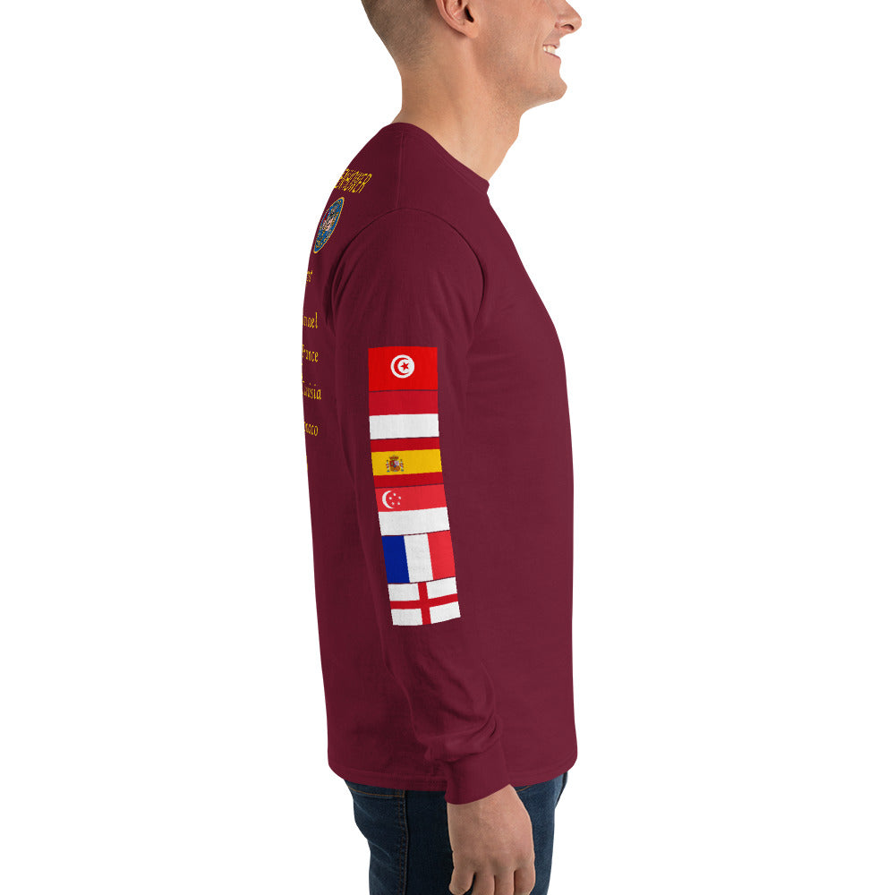 IKE CUSTOM w/FLAGS - E HUGHES - Long Sleeve Shirt