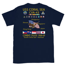 Load image into Gallery viewer, USS Coral Sea (CVA-43) 1968-69 Cruise Shirt